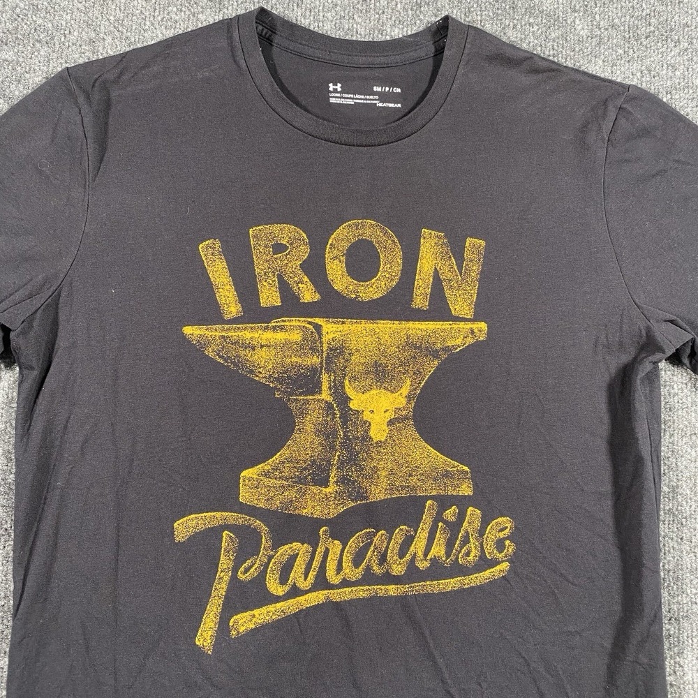 Project Rock x Under Armour Mens Small Iron Paradise Short Sleeve Workout Shirt